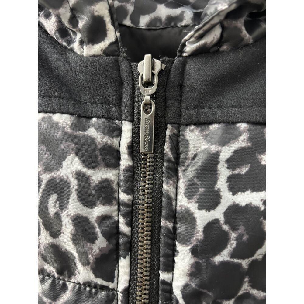 Puffer Jacket Animal Print Bisou Bisou Women’s Size M black/white - Picture 8 of 11